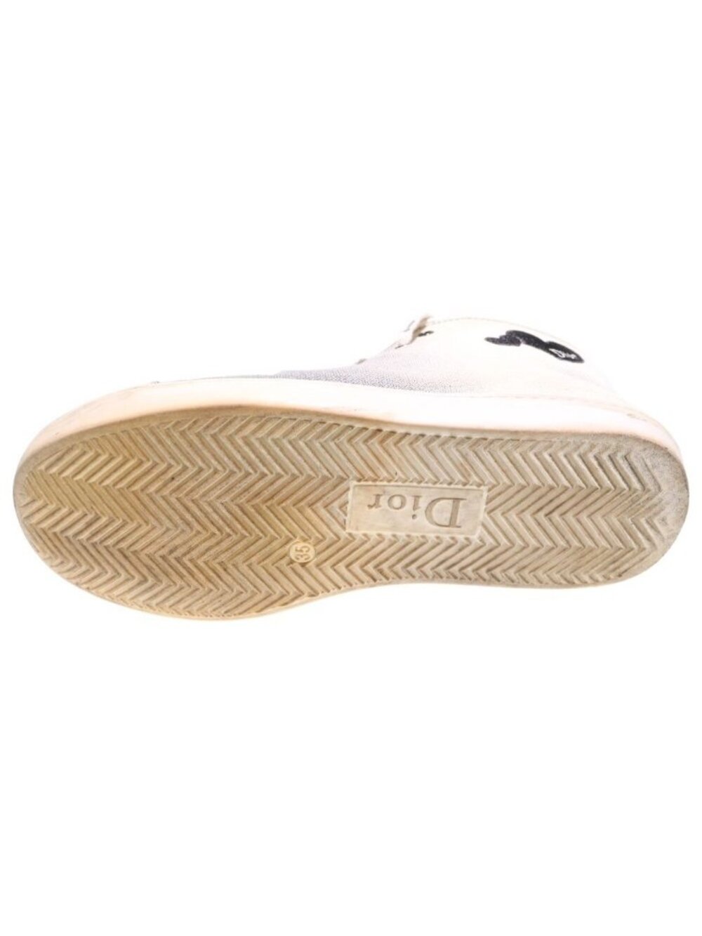 Dior Heart Logo Embroidery Gradient High Cut Shoes Sneakers White Black - Picture 5 of 7